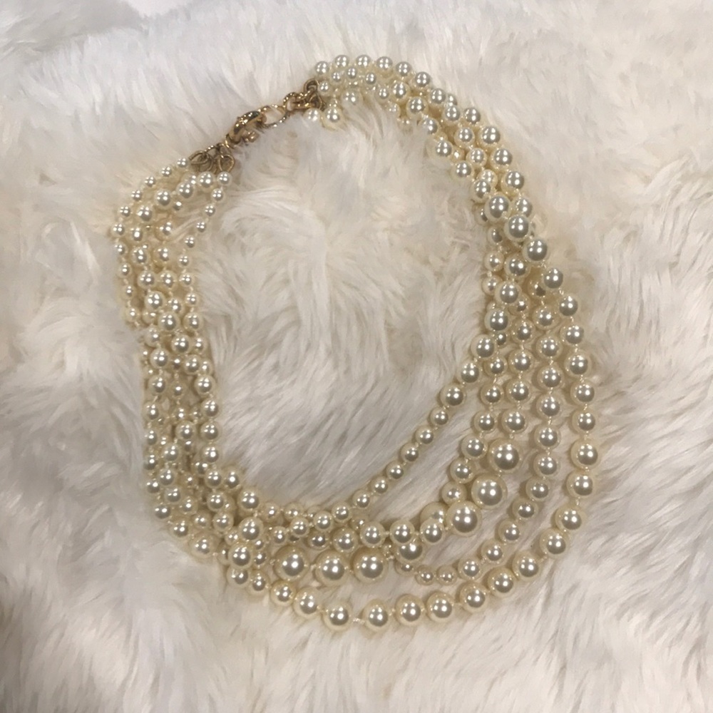J crew twisted pearl necklace